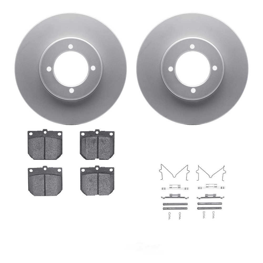 Dynamic Friction Company 4512-67074 DFC GEOSPEC Coated Rotors with 5000 Brake Pads - Ceramic and