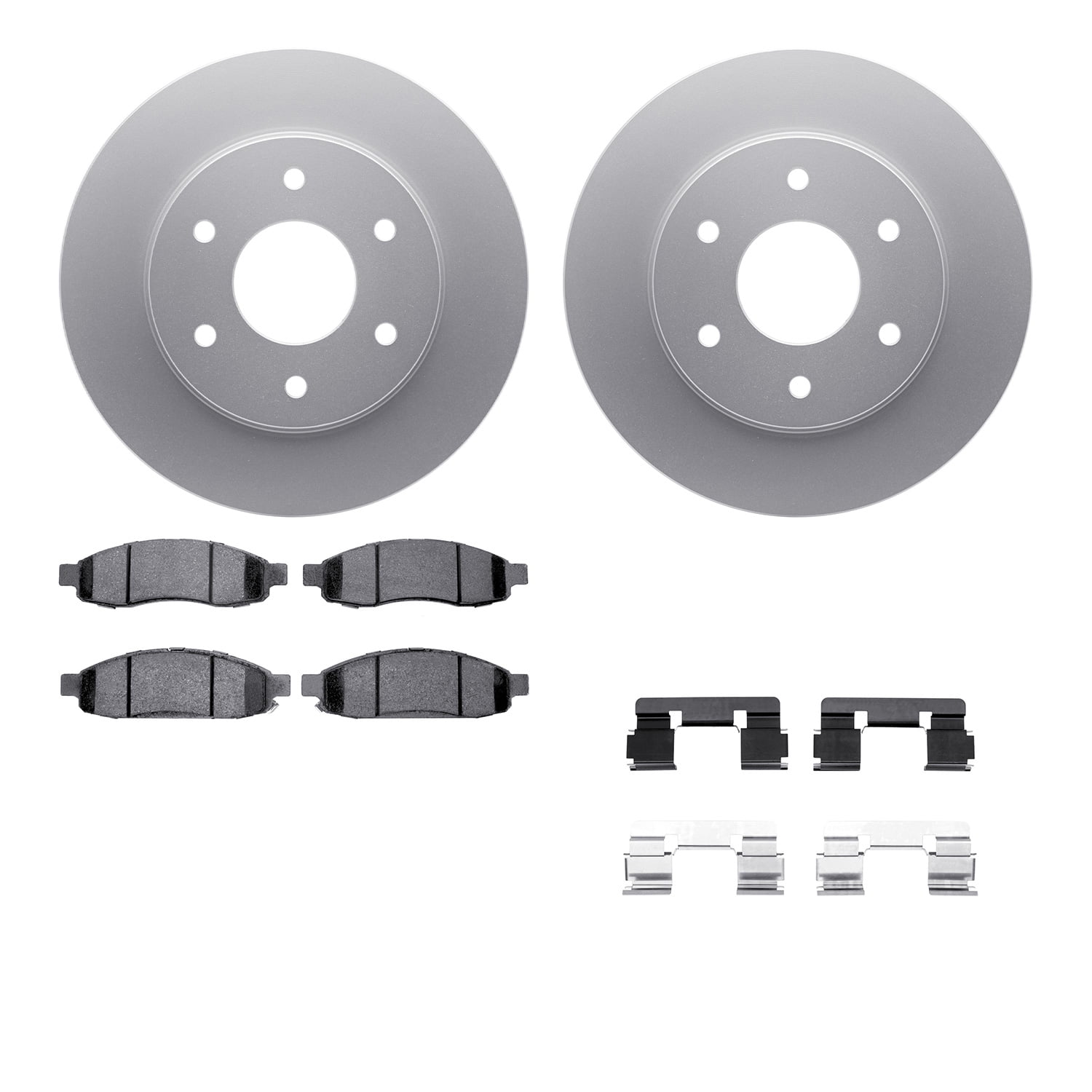Dynamic Friction Company 4512-67133 DFC GEOSPEC Coated Rotors with 5000 Brake Pads - Ceramic and