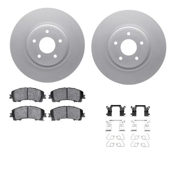 Dynamic Friction Company Front Geospec Brake Rotors with 5000 Advanced Brake Pads includes Hardware 4512-67152