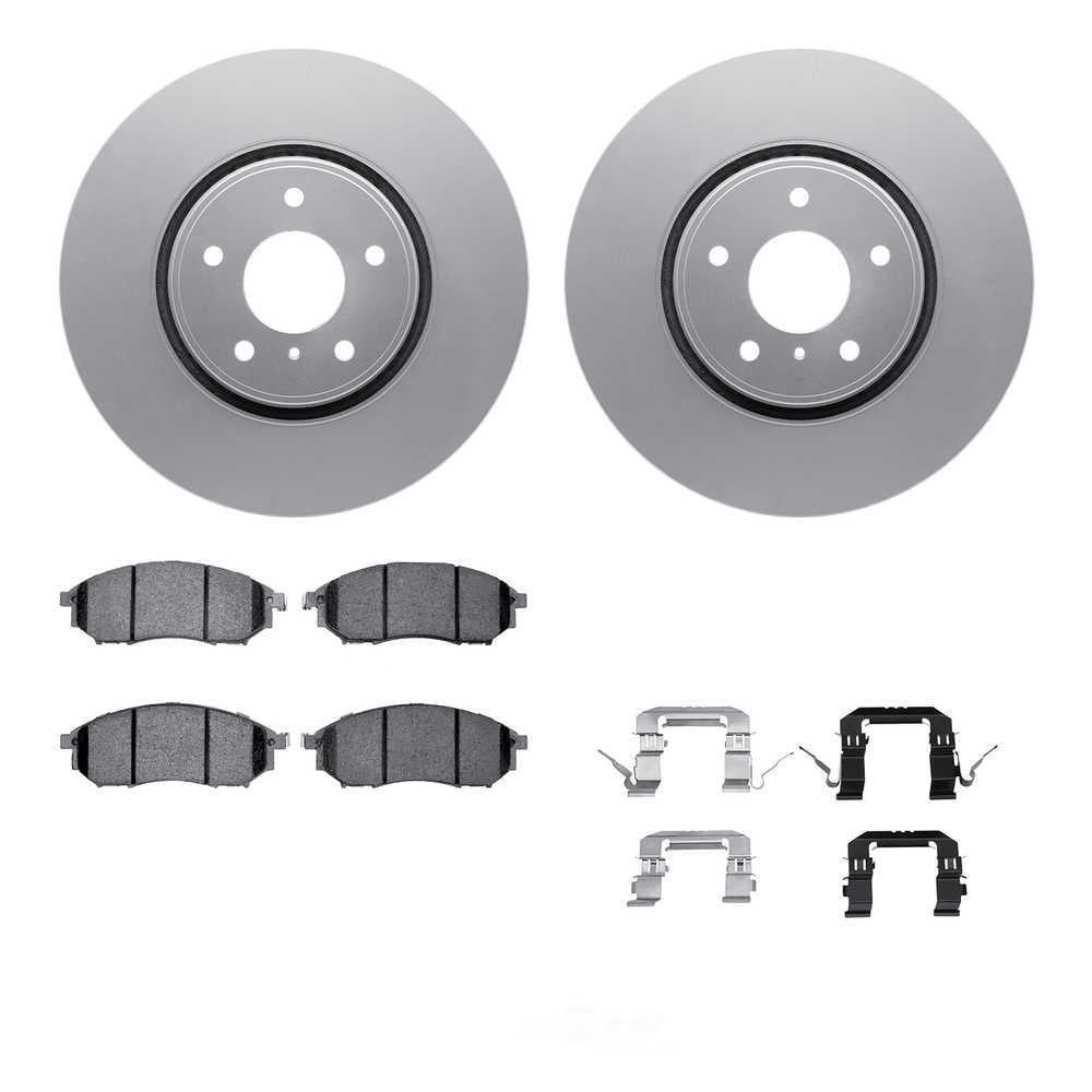 Dynamic Friction Company 4512-68025 DFC GEOSPEC Coated Rotors with 5000 Brake Pads - Ceramic and
