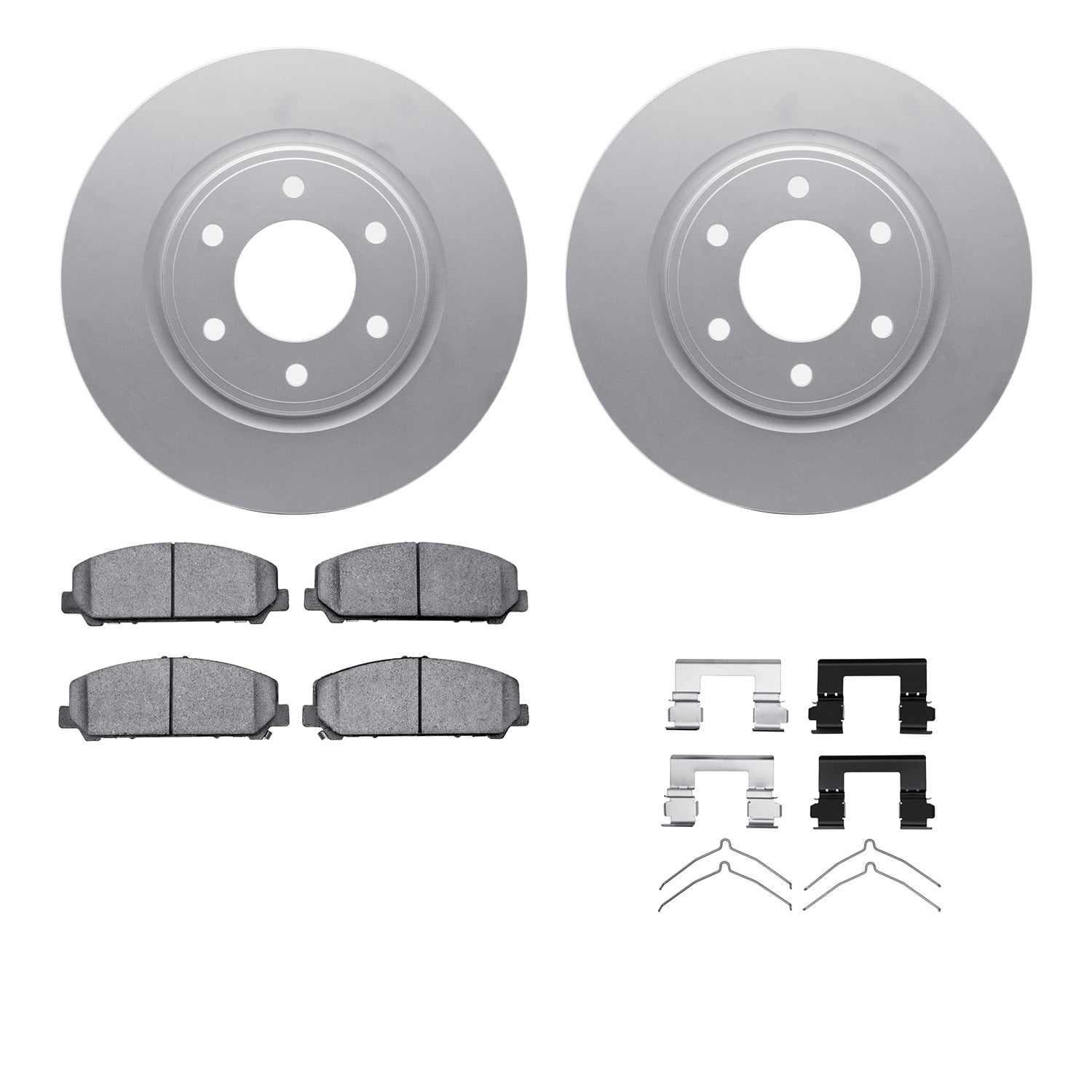 Dynamic Friction Company Front Geospec Brake Rotors with 5000 Advanced Brake Pads includes Hardware 4512-68027