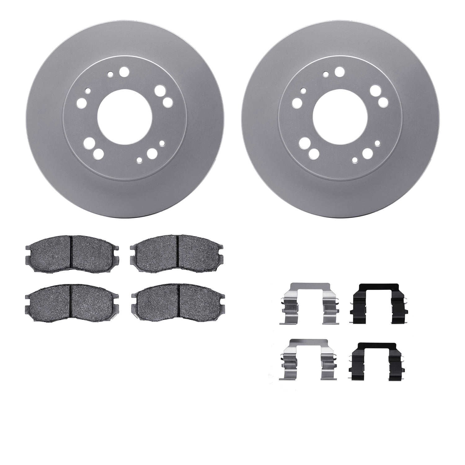 Dynamic Friction Company Front Geospec Brake Rotors with 5000 Advanced Brake Pads includes Hardware 4512-72055