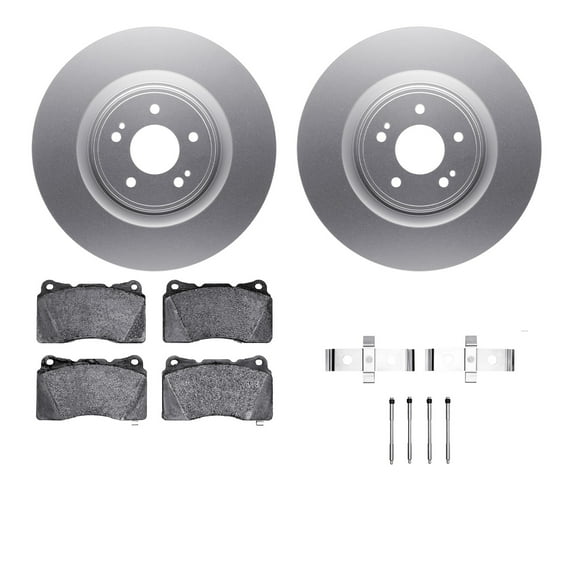 Dynamic Friction Company Front Geospec Brake Rotors with 5000 Advanced Brake Pads includes Hardware 4512-72073