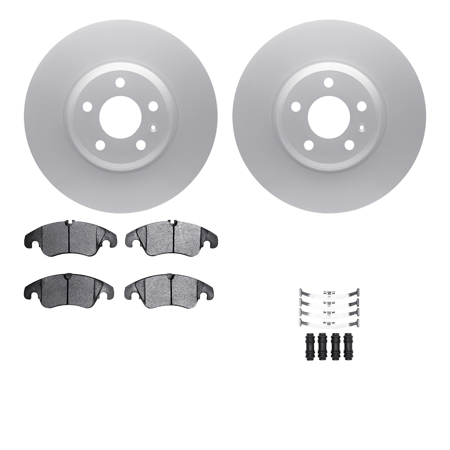 Dynamic Friction Company Front Geospec Brake Rotors with 5000 Advanced Brake Pads includes Hardware 4512-73137