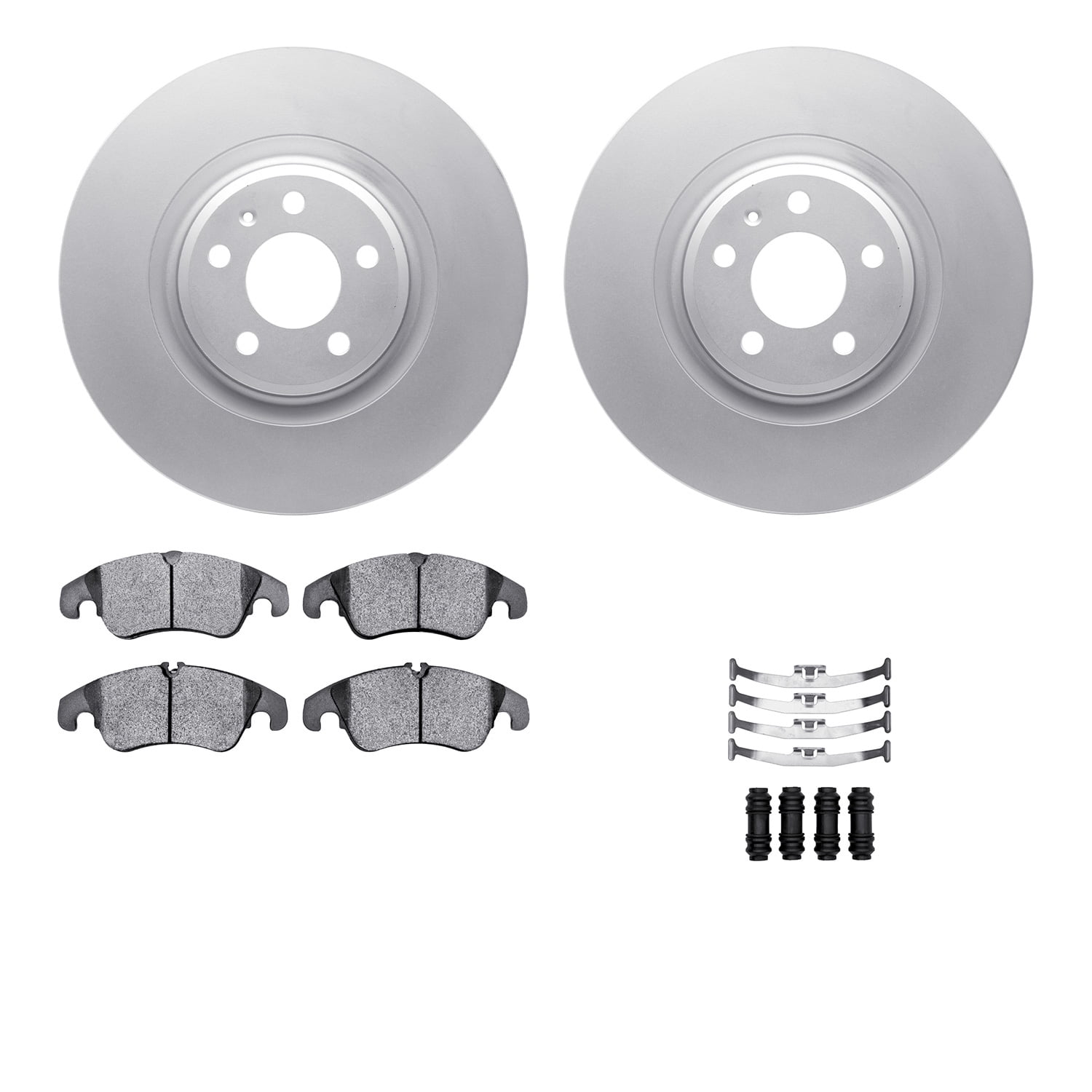 Dynamic Friction Company Front Geospec Brake Rotors with 5000 Advanced Brake Pads includes Hardware 4512-73161