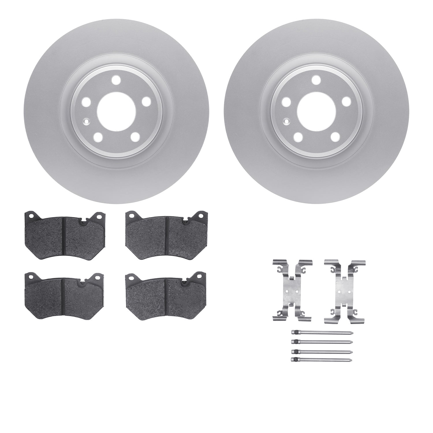 Dynamic Friction Company Front Geospec Brake Rotors with 5000 Advanced Brake Pads includes Hardware 4512-73169