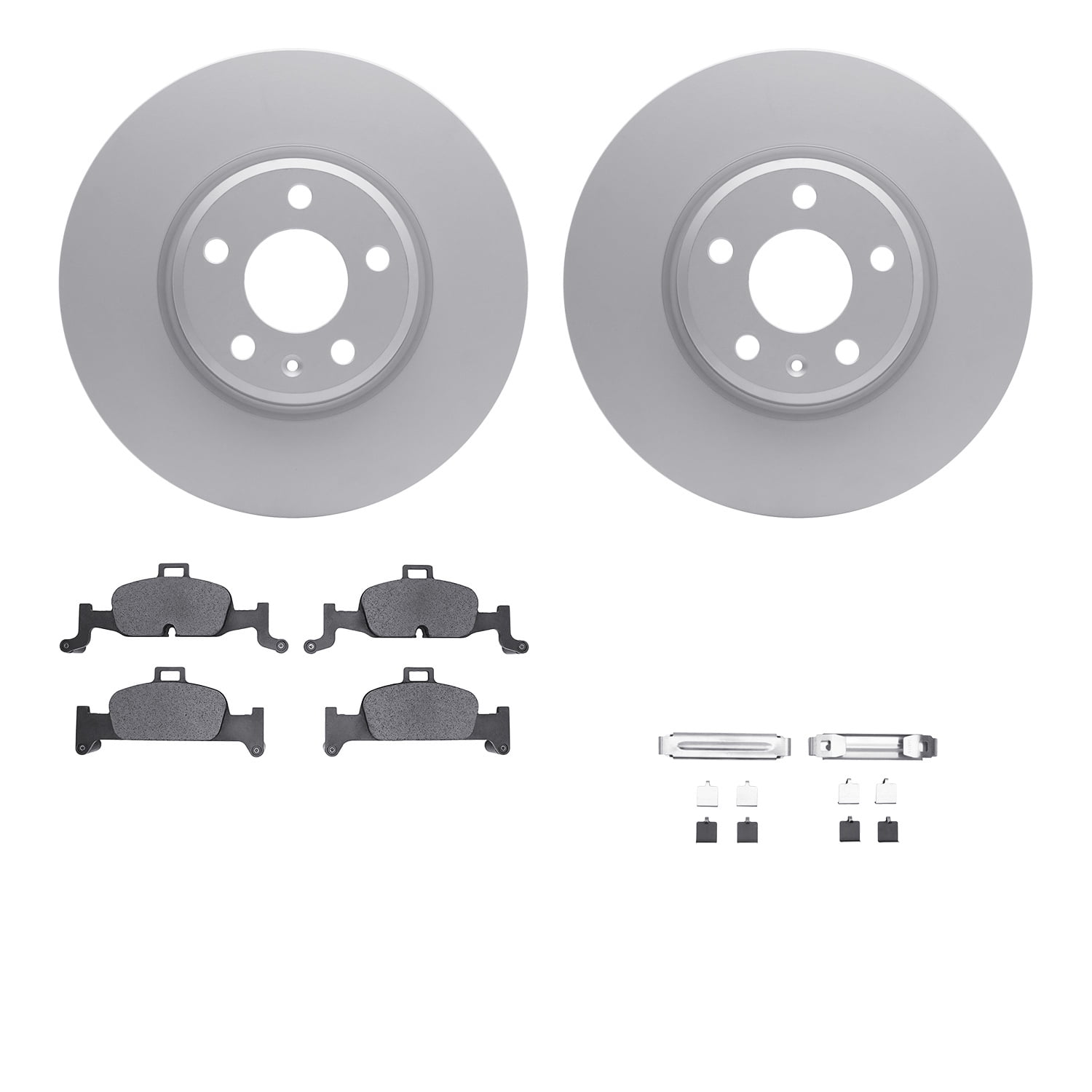 Dynamic Friction Company Front Geospec Brake Rotors with 5000 Advanced Brake Pads includes Hardware 4512-73177