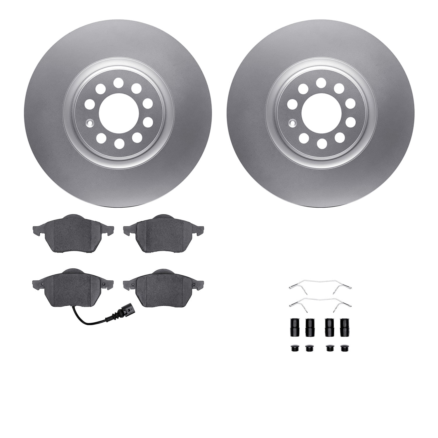 Dynamic Friction Company Front Geospec Brake Rotors with 5000 Advanced Brake Pads includes Hardware 4512-74105