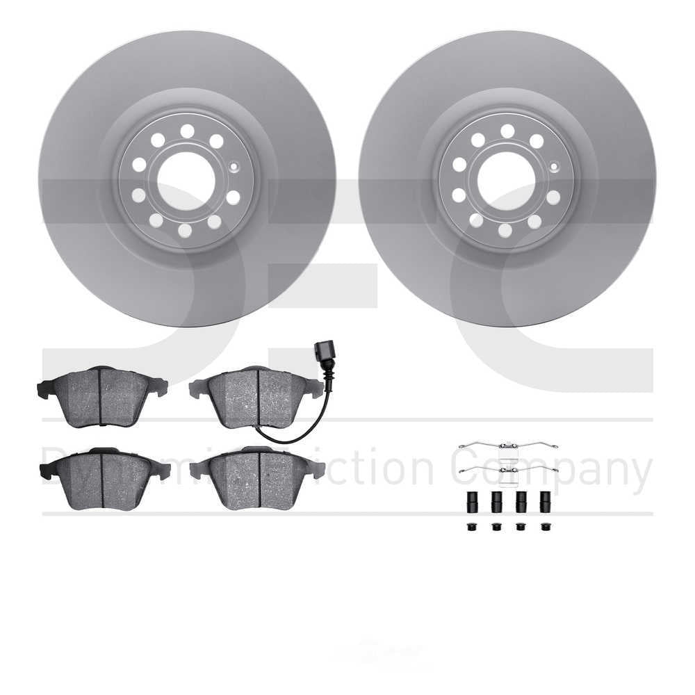 Dynamic Friction Company 4512-74119 DFC GEOSPEC Coated Rotors with 5000 Brake Pads - Ceramic and