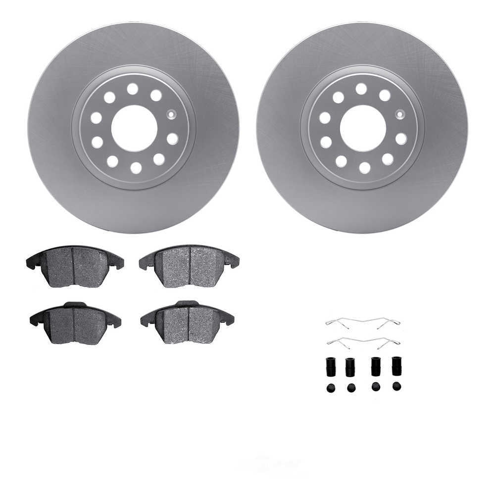 Dynamic Friction Company 4512-74149 DFC GEOSPEC Coated Rotors with 5000 Brake Pads - Ceramic and