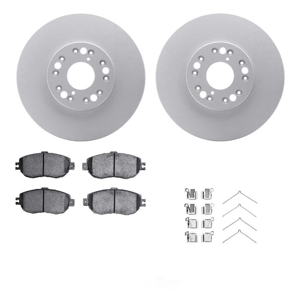 Dynamic Friction Company 4512-75038 DFC GEOSPEC Coated Rotors with 5000 Brake Pads - Ceramic and