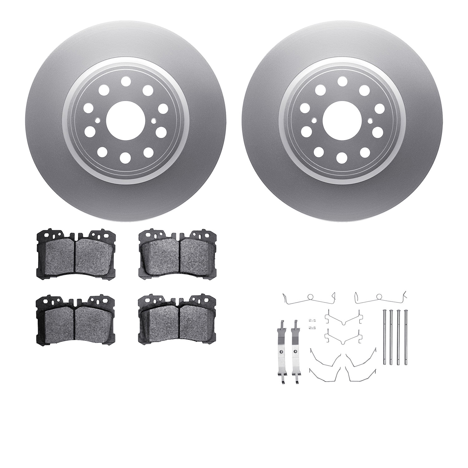 Dynamic Friction Company Front Geospec Brake Rotors with 5000 Advanced Brake Pads includes Hardware 4512-75050