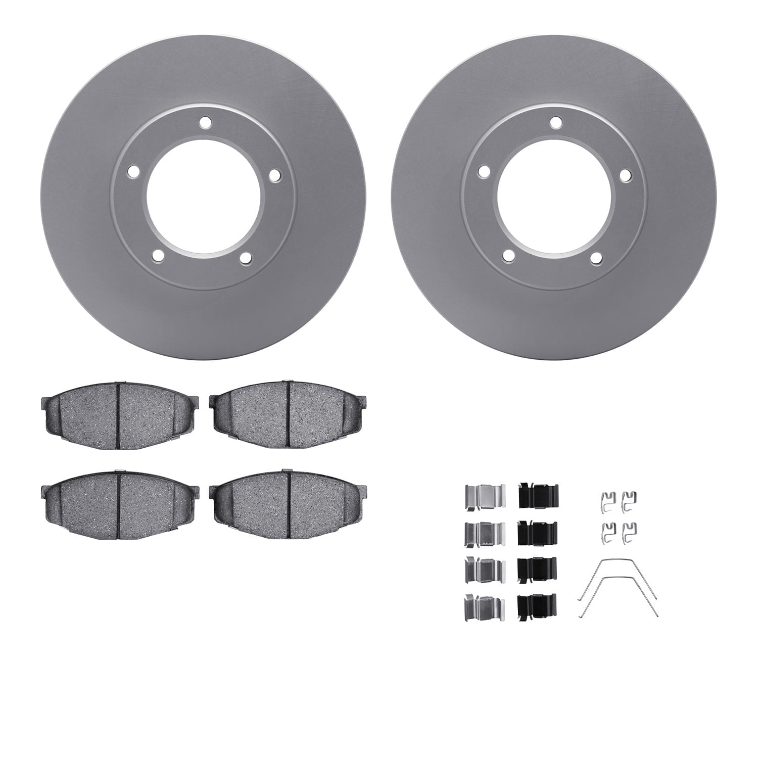 Dynamic Friction Company Front Geospec Brake Rotors with 5000 Advanced Brake Pads includes Hardware 4512-76156