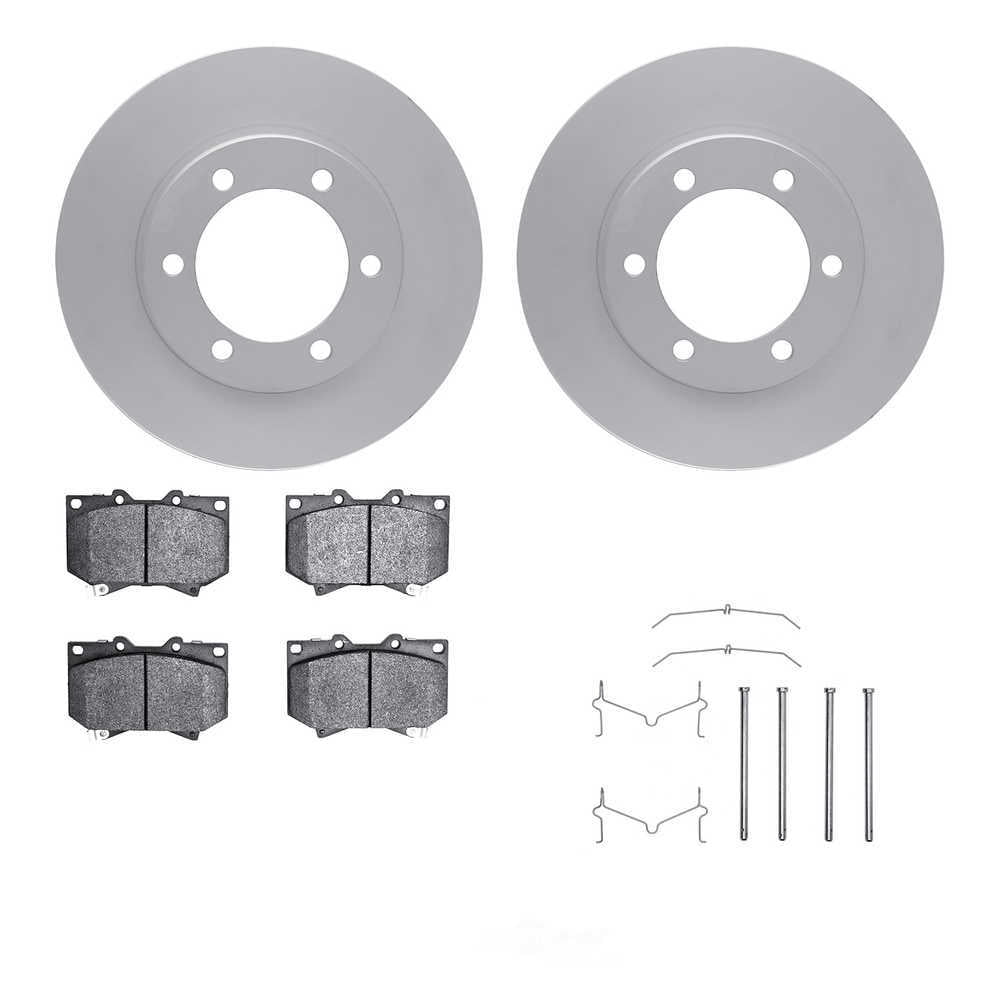 Dynamic Friction Company 4512-76168 DFC GEOSPEC Coated Rotors with 5000 Brake Pads - Ceramic and