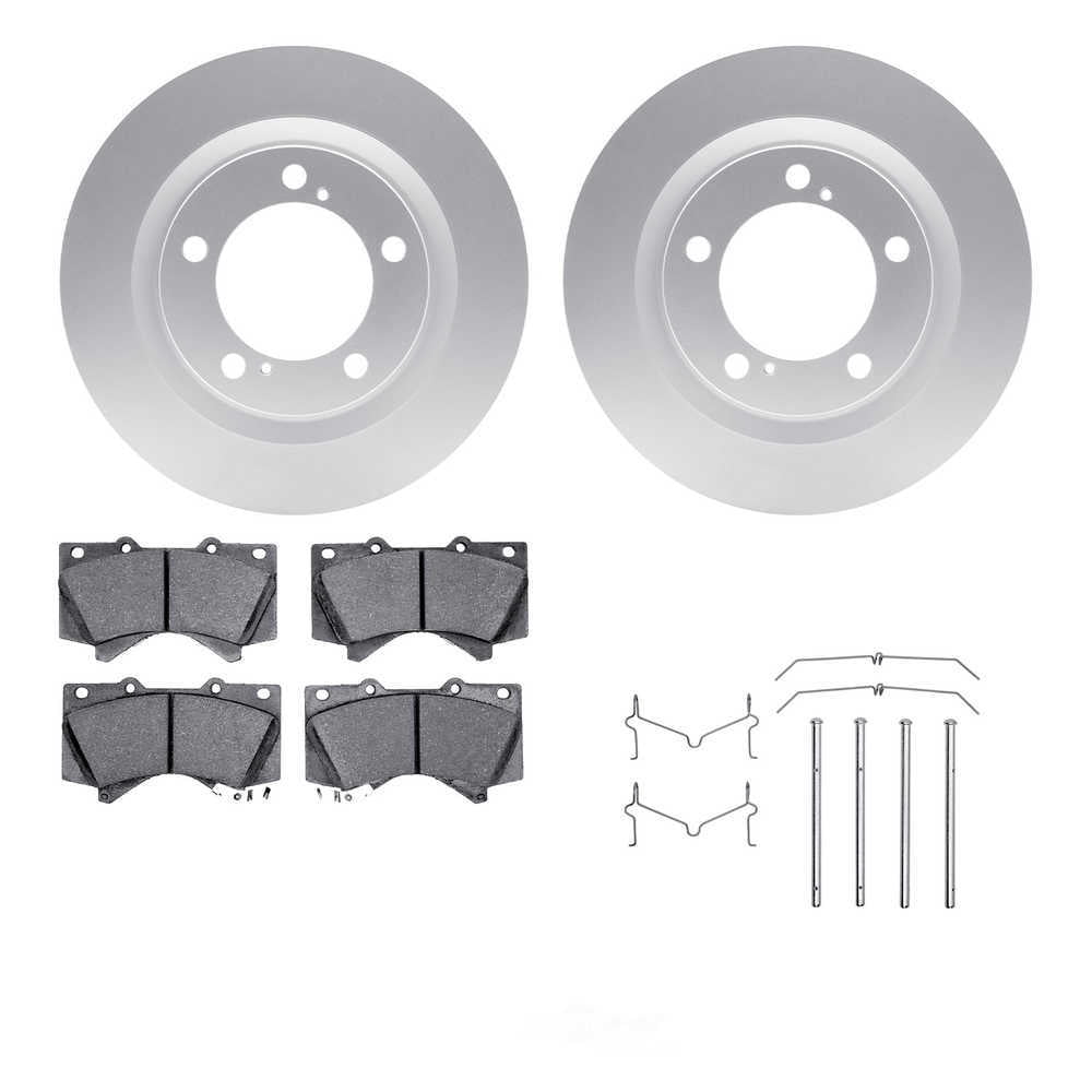 Dynamic Friction Company 4512-76181 DFC GEOSPEC Coated Rotors with 5000 Brake Pads - Ceramic and
