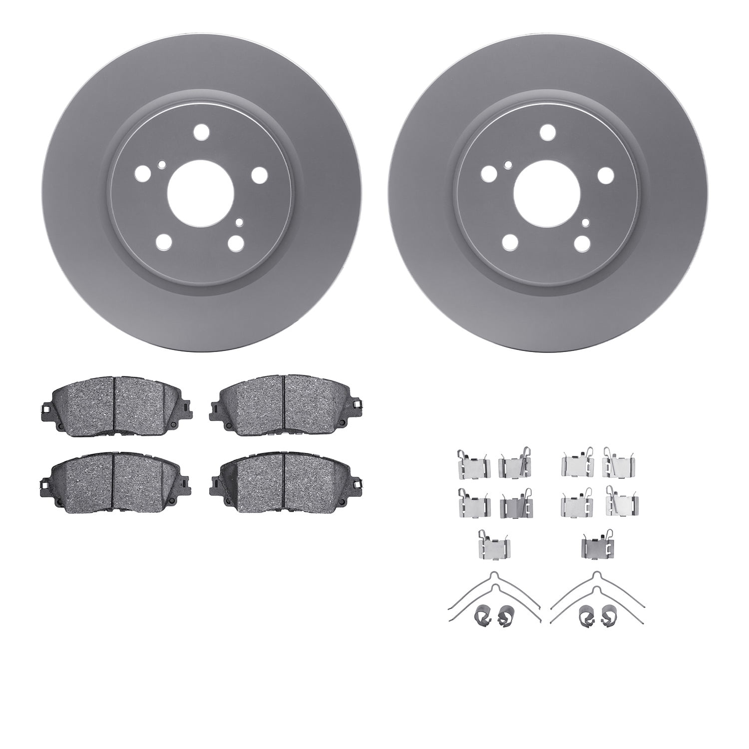 Dynamic Friction Company 4512-76194 DFC GEOSPEC Coated Rotors with 5000 Brake Pads - Ceramic and
