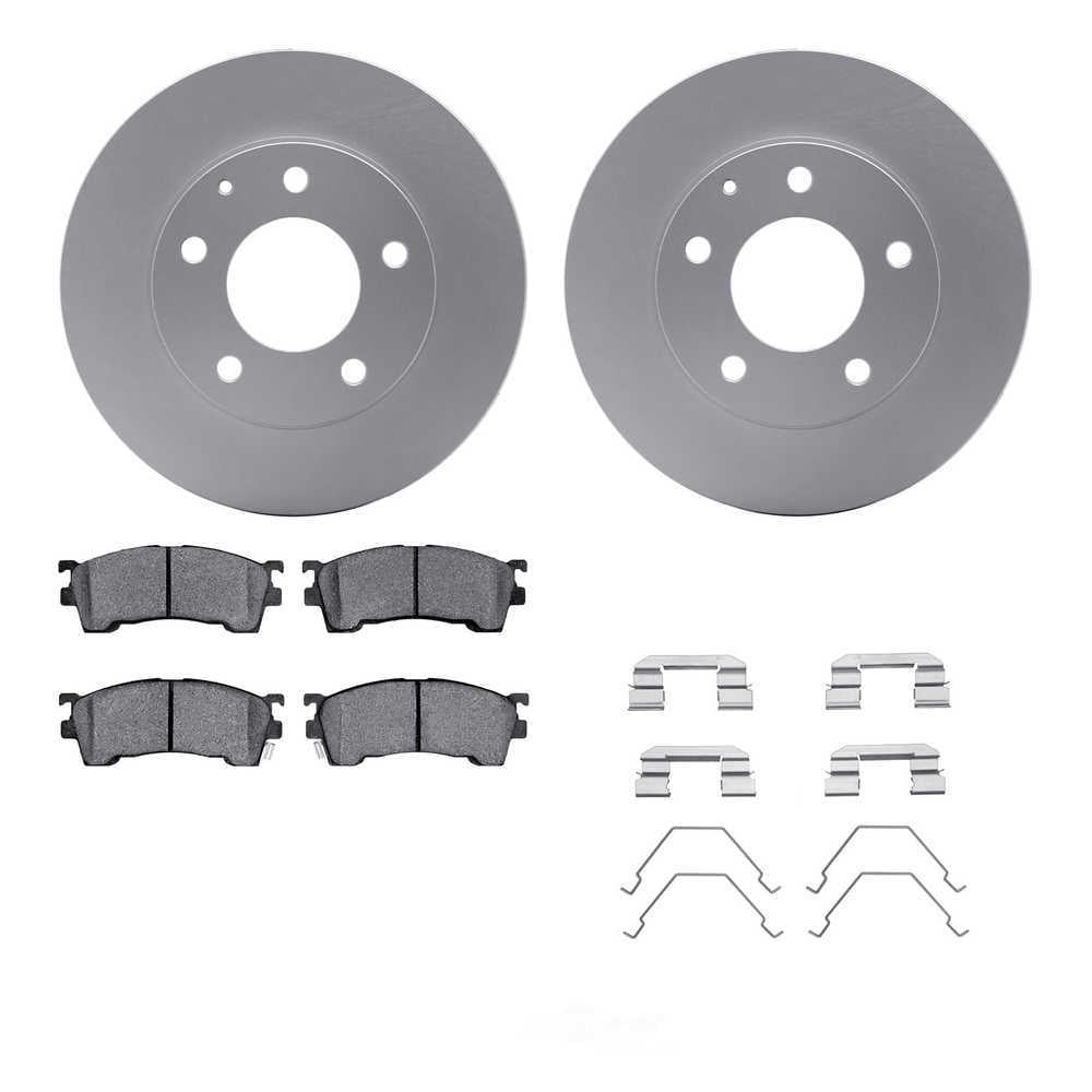 Dynamic Friction Company 4512-80054 DFC GEOSPEC Coated Rotors with 5000 Brake Pads - Ceramic and