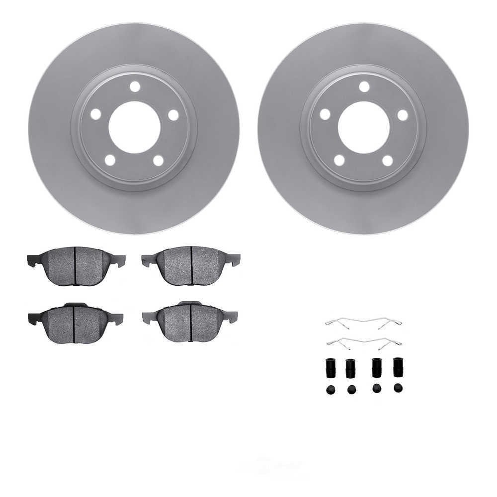 Dynamic Friction Company 4512-80089 DFC GEOSPEC Coated Rotors with 5000 Brake Pads - Ceramic and