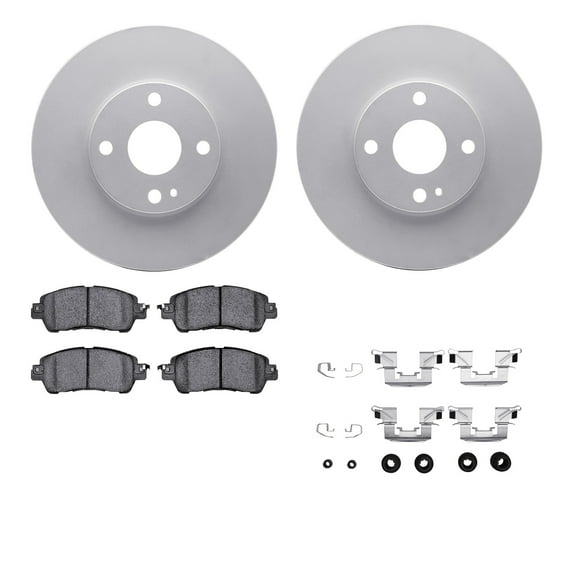Dynamic Friction Company Front Geospec Brake Rotors with 5000 Advanced Brake Pads includes Hardware 4512-91010