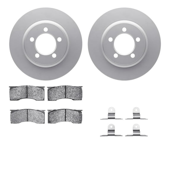 Dynamic Friction Company Front Geospec Brake Rotors with 5000 Advanced Brake Pads includes Hardware 4512-99007