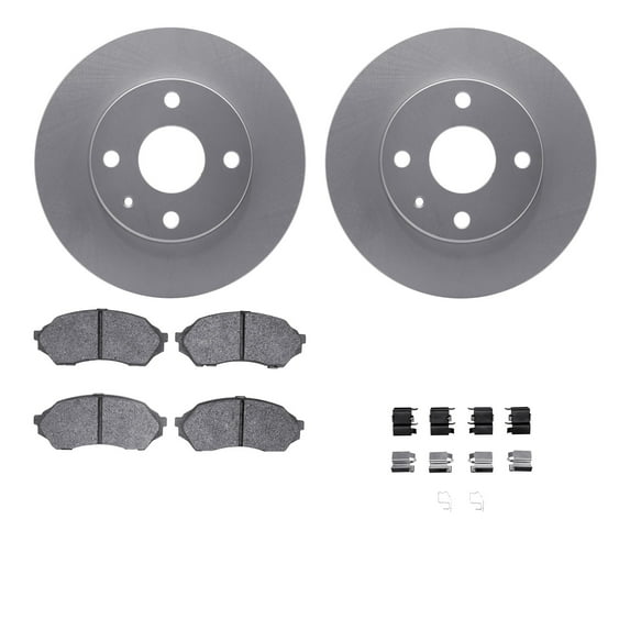 Dynamic Friction Company Front Geospec Brake Rotors with 5000 Advanced Brake Pads includes Hardware 4512-99012
