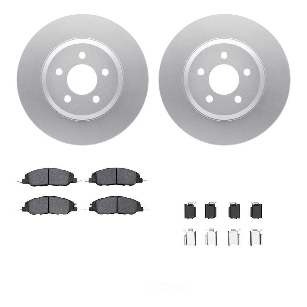 Dynamic Friction Company 4512-99036 DFC GEOSPEC Coated Rotors with 5000 Brake Pads - Ceramic and