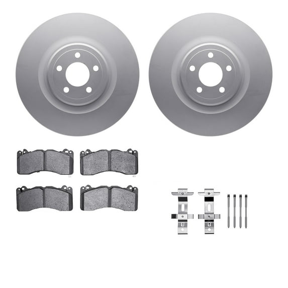 Dynamic Friction Company Front Geospec Brake Rotors with 5000 Advanced Brake Pads includes Hardware 4512-99079