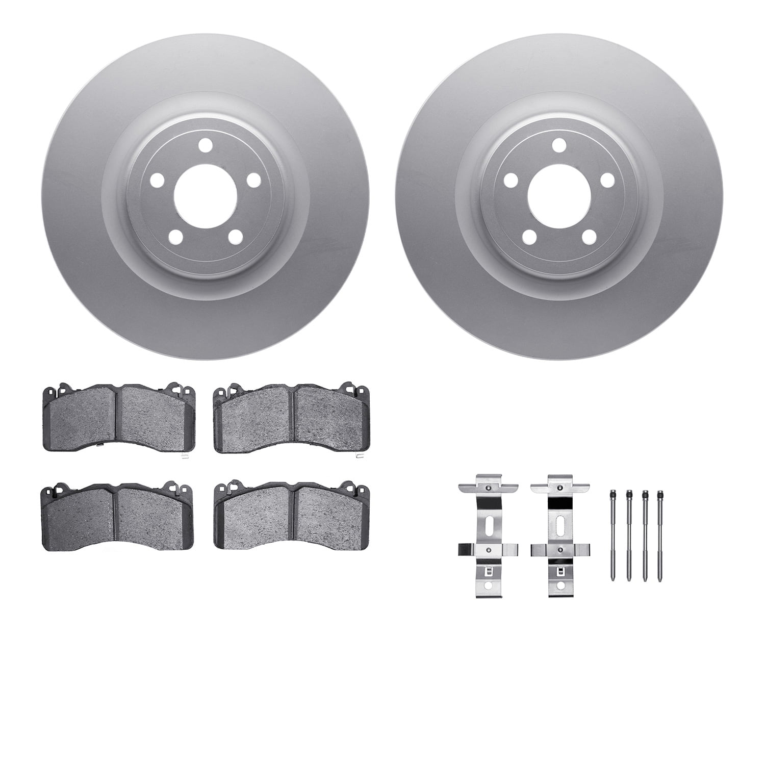 Dynamic Friction Company Front Geospec Brake Rotors with 5000 Advanced Brake Pads includes Hardware 4512-99080