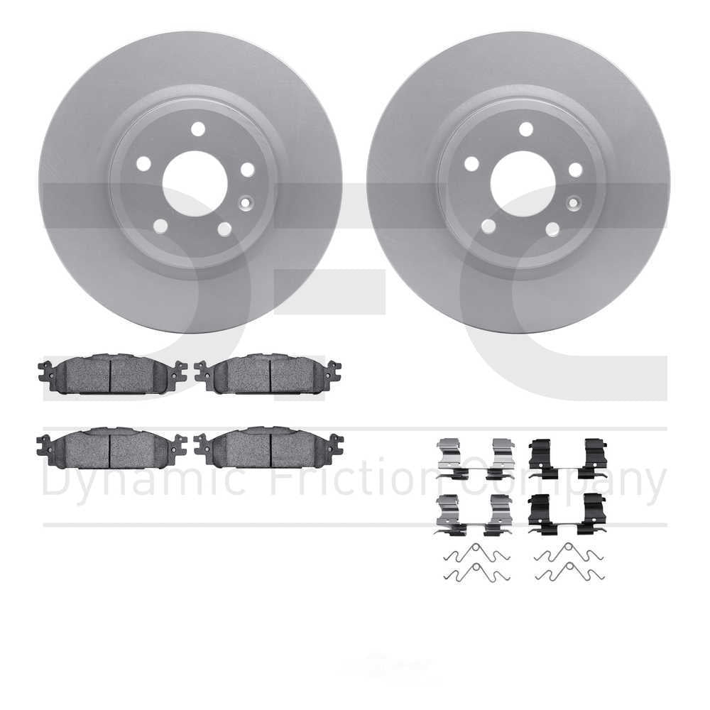 Dynamic Friction Company 4512-99099 DFC GEOSPEC Coated Rotors with 5000 Brake Pads - Ceramic and