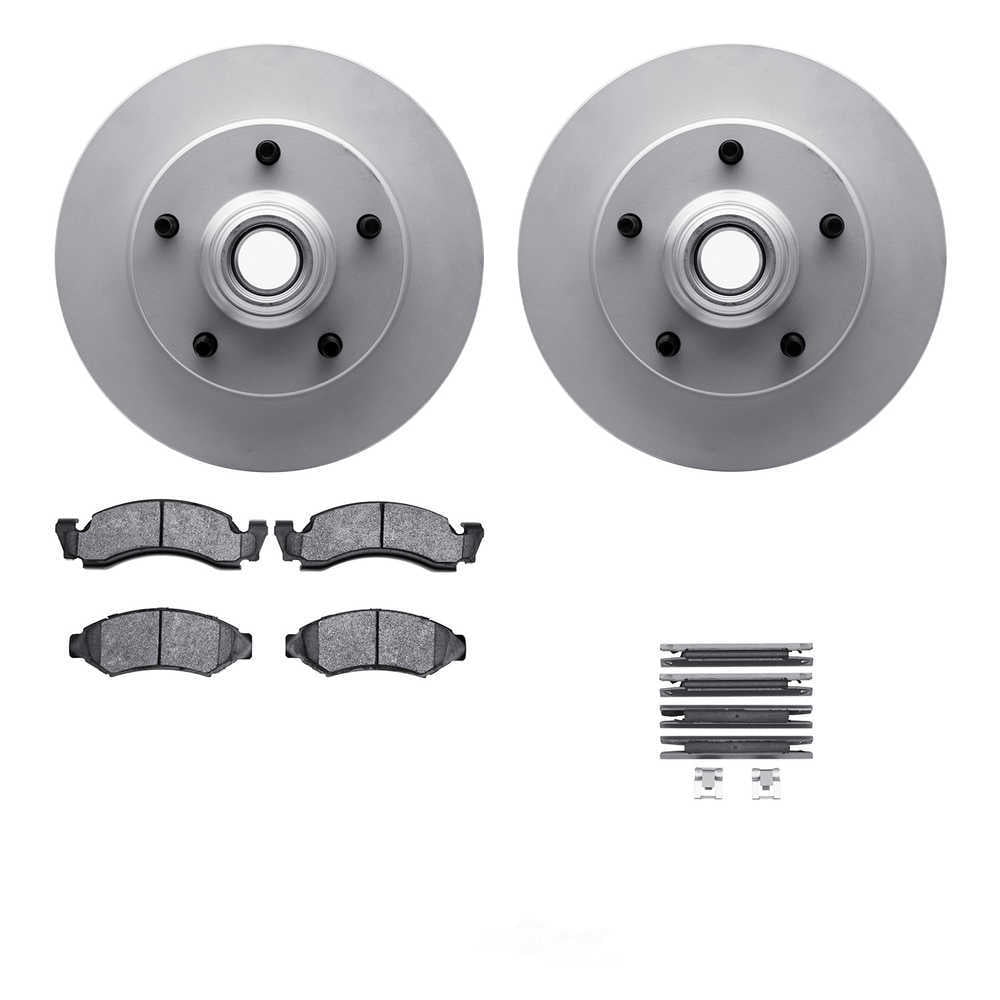 Dynamic Friction Company 4512-99102 DFC GEOSPEC Coated Rotors with 5000 Brake Pads - Ceramic and