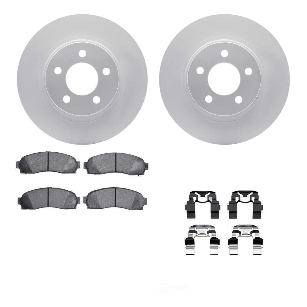 Dynamic Friction Company 4512-99147 DFC GEOSPEC Coated Rotors with 5000 Brake Pads - Ceramic and