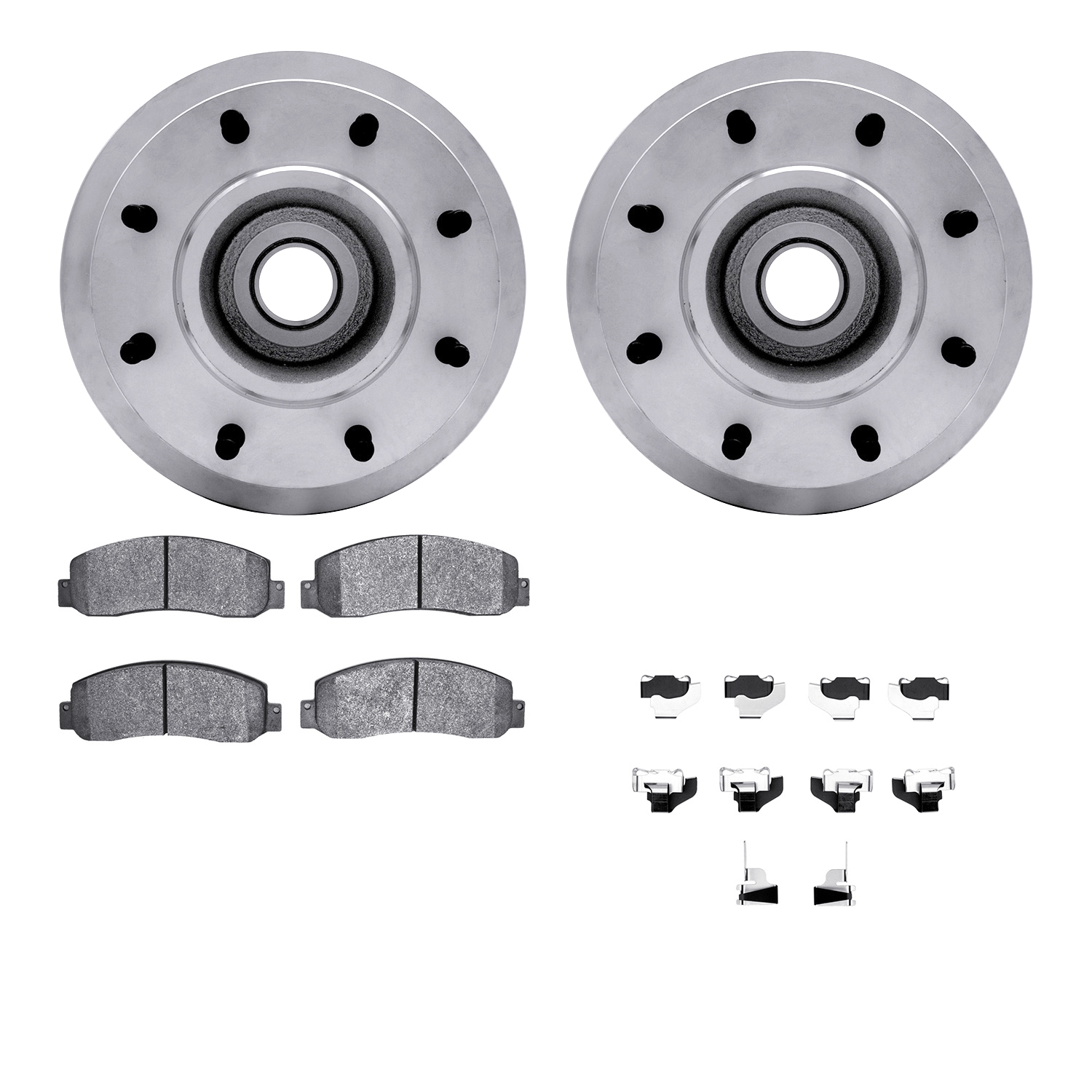 Dynamic Friction Company Front Geospec Brake Rotors with 5000 Advanced Brake Pads includes Hardware 4512-99191