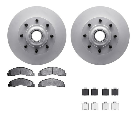 Dynamic Friction Company Front Geospec Brake Rotors with 5000 Advanced Brake Pads includes Hardware 4512-99203