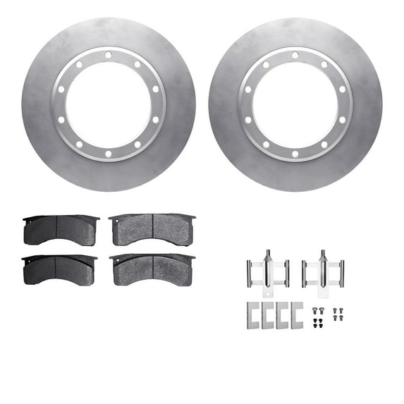 Dynamic Friction Company Front Geospec Brake Rotors with 5000 Advanced Brake Pads includes Hardware 4512-99232