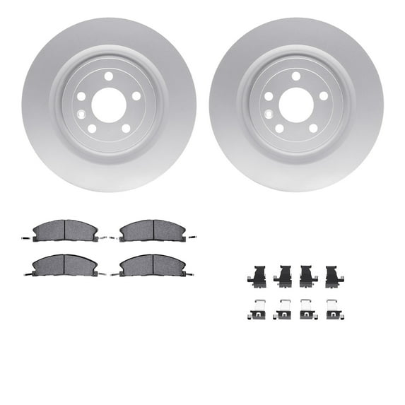 Dynamic Friction Company Front Geospec Brake Rotors with 5000 Advanced Brake Pads includes Hardware 4512-99242
