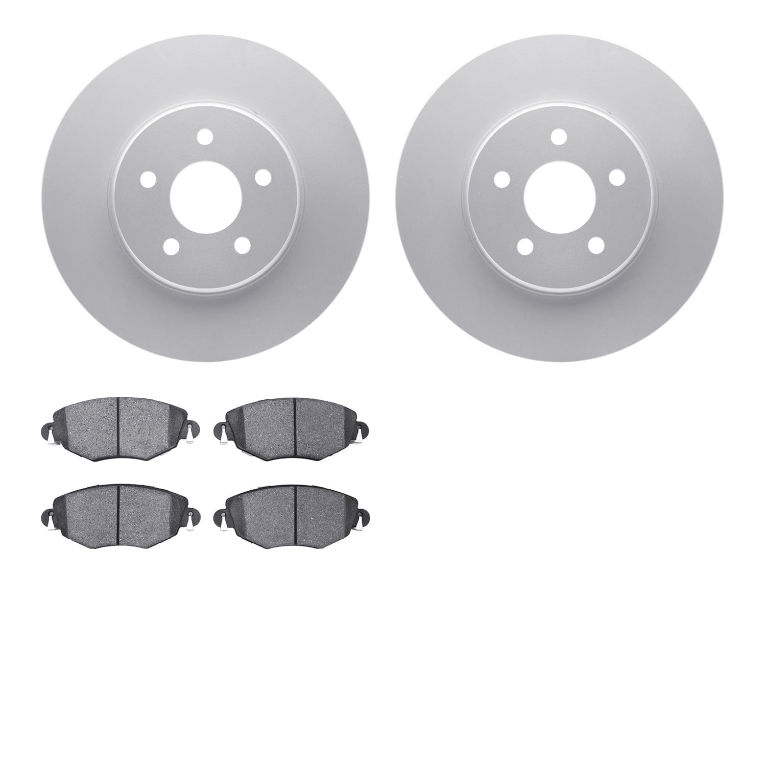 Dynamic Friction Company Front Geospec Brake Rotors with 5000 Euro Ceramic Brake Pads 4602-20004
