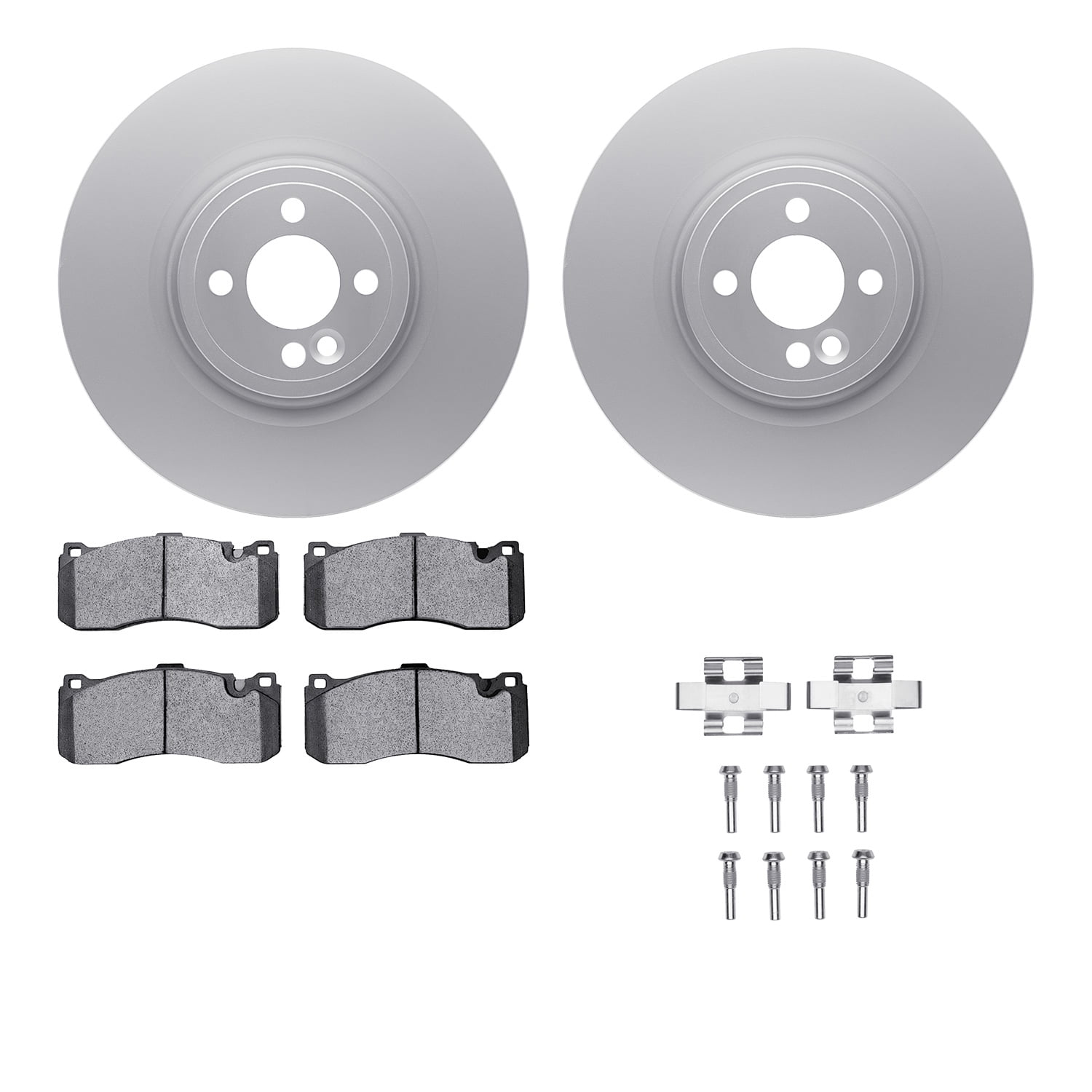 Dynamic Friction Company Front Geospec Brake Rotors with 5000 Euro Ceramic Brake Pads includes Hardware 4612-32015