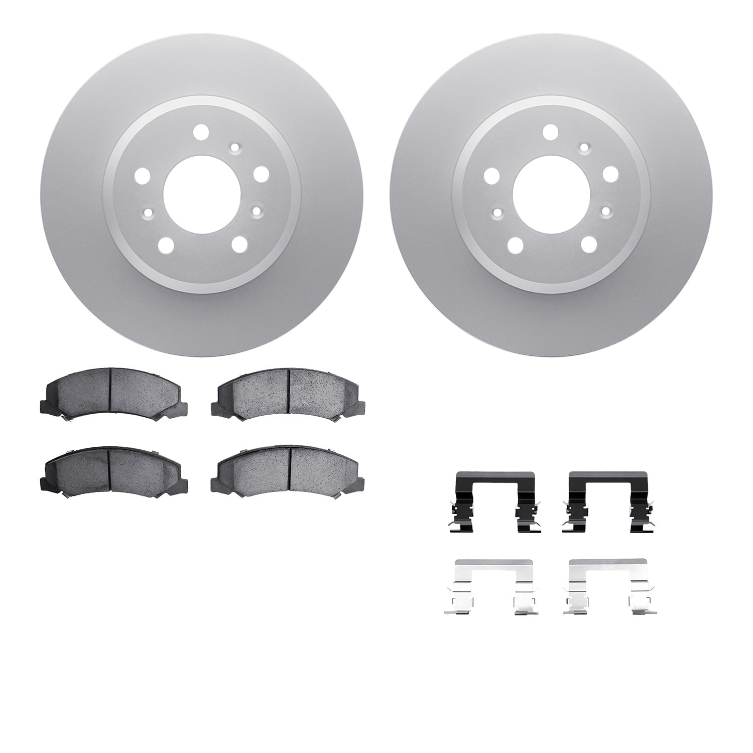Dynamic Friction Company Front Geospec Brake Rotors with 5000 Euro Ceramic Brake Pads includes Hardware 4612-45001