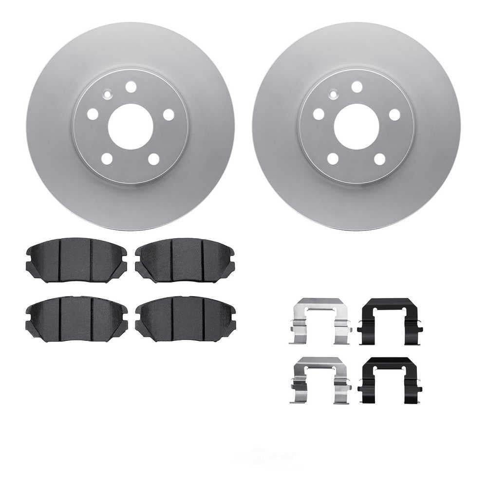 Dynamic Friction Company 4612-45004 DFC Geospec Rotors with EURO 5000 Ceramic Brake Pads includes