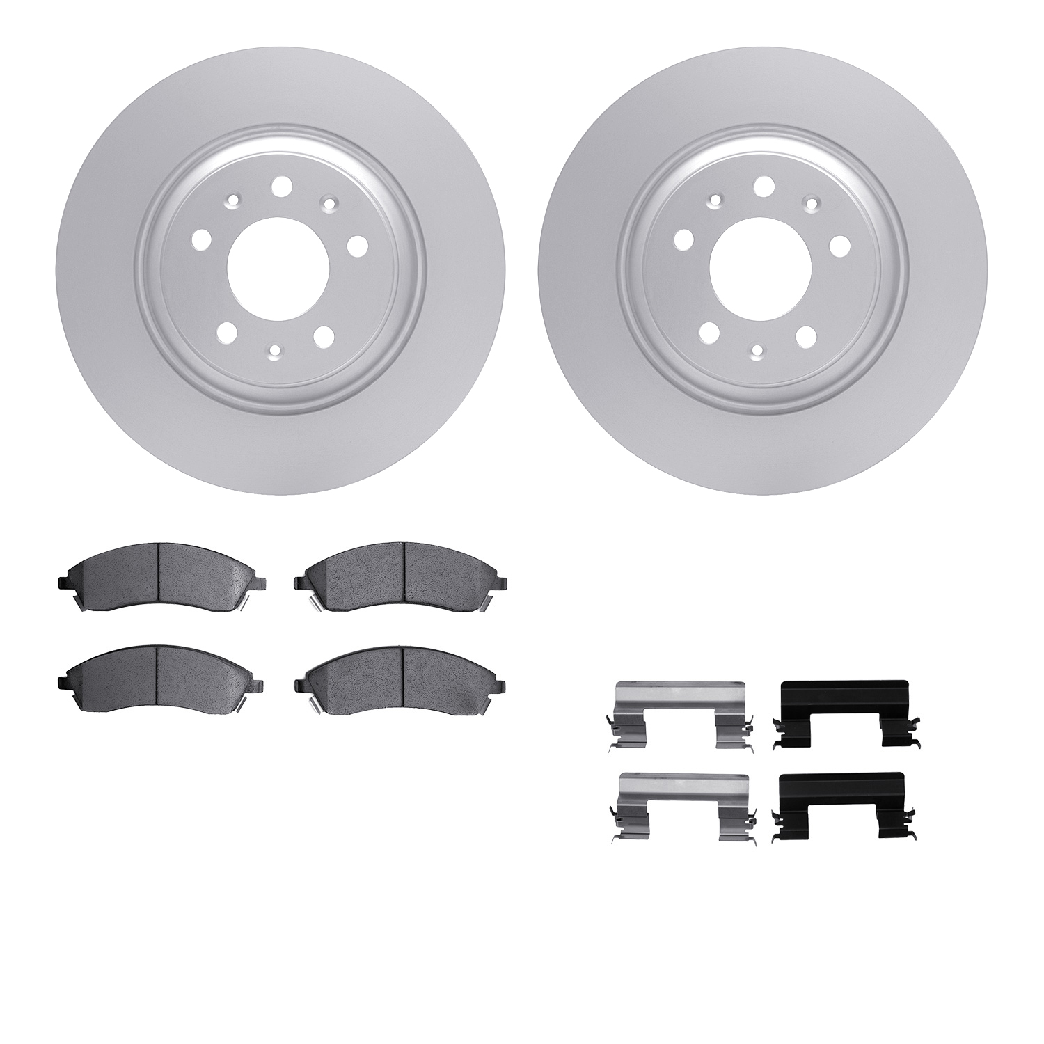 Dynamic Friction Company Front Geospec Brake Rotors with 5000 Euro Ceramic Brake Pads includes Hardware 4612-46002