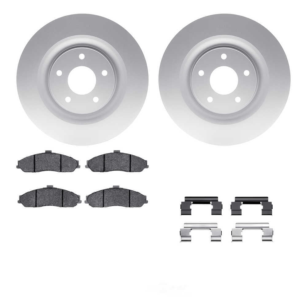 Dynamic Friction Company 4612-46006 DFC Geospec Rotors with EURO 5000 Ceramic Brake Pads includes