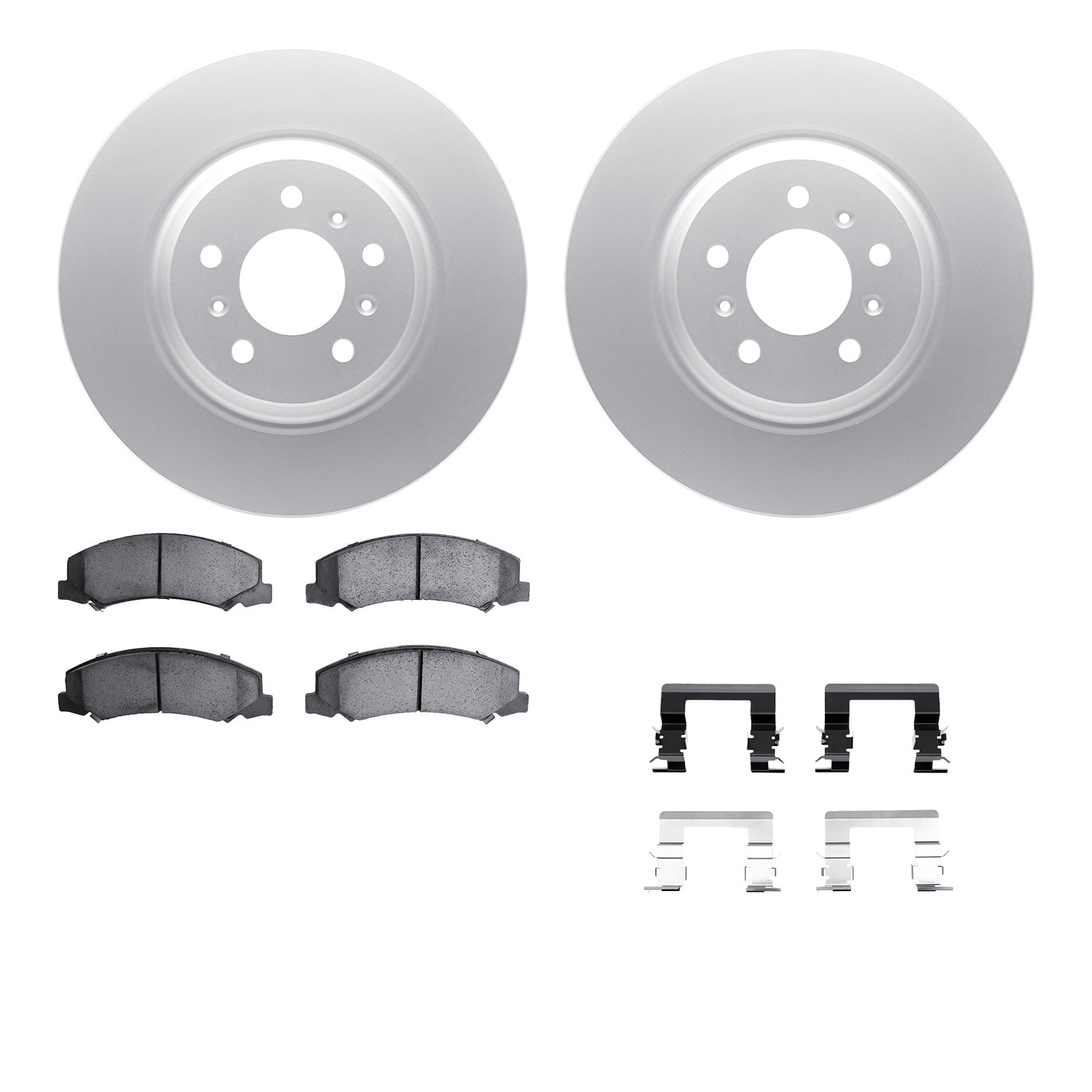 Dynamic Friction Company Front Geospec Brake Rotors with 5000 Euro Ceramic Brake Pads includes Hardware 4612-46008