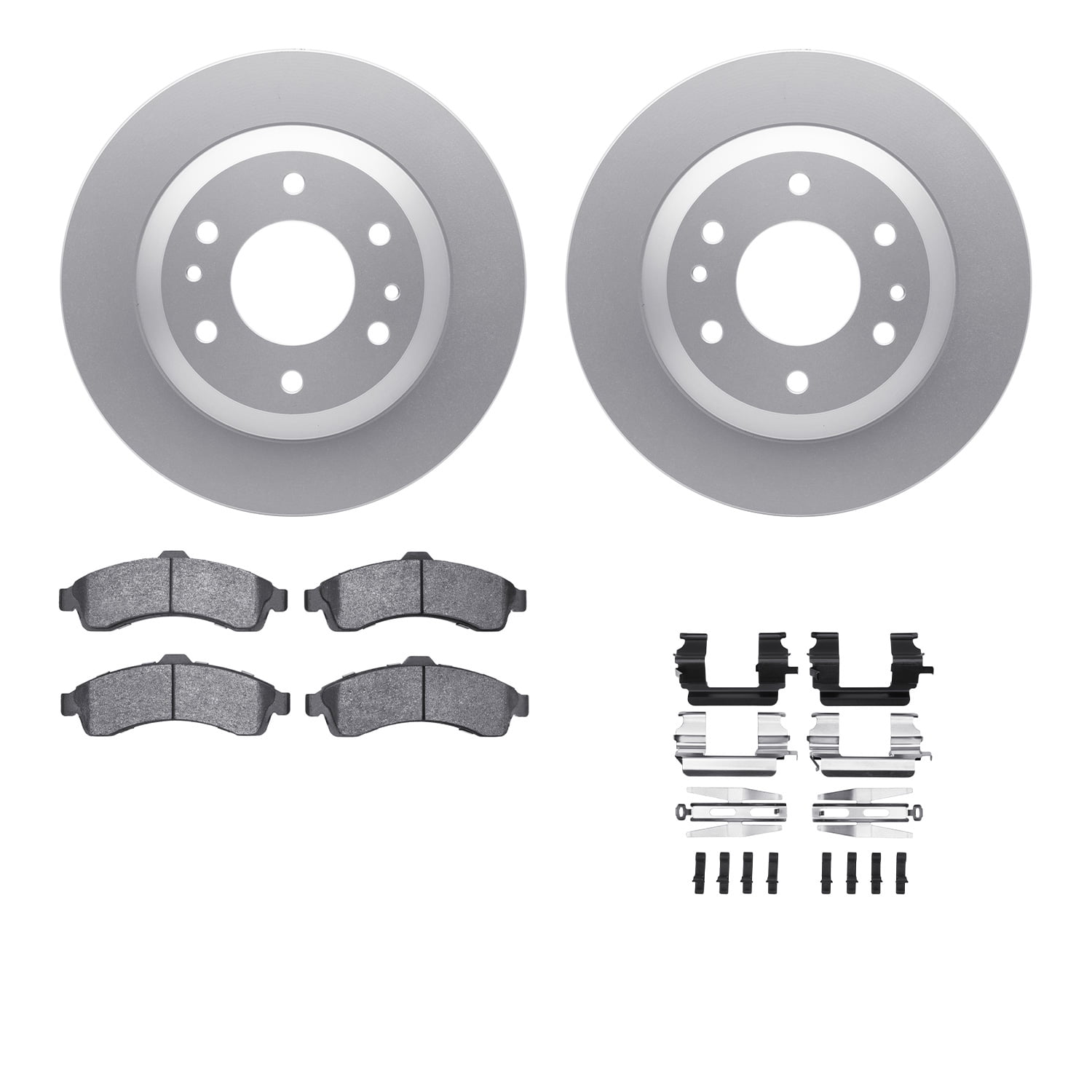 Dynamic Friction Company Front Geospec Brake Rotors with 5000 Euro Ceramic Brake Pads includes Hardware 4612-48001