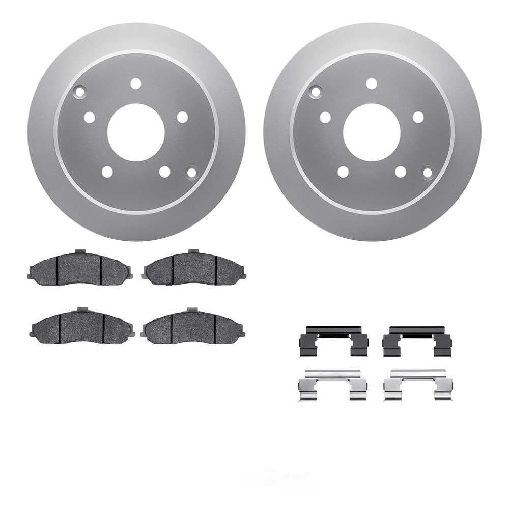 Dynamic Friction Company 4612-52001 DFC Geospec Rotors with EURO 5000 Ceramic Brake Pads includes