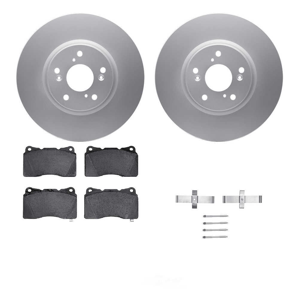 Dynamic Friction Company 4612-58003 DFC Geospec Rotors with EURO 5000 Ceramic Brake Pads includes