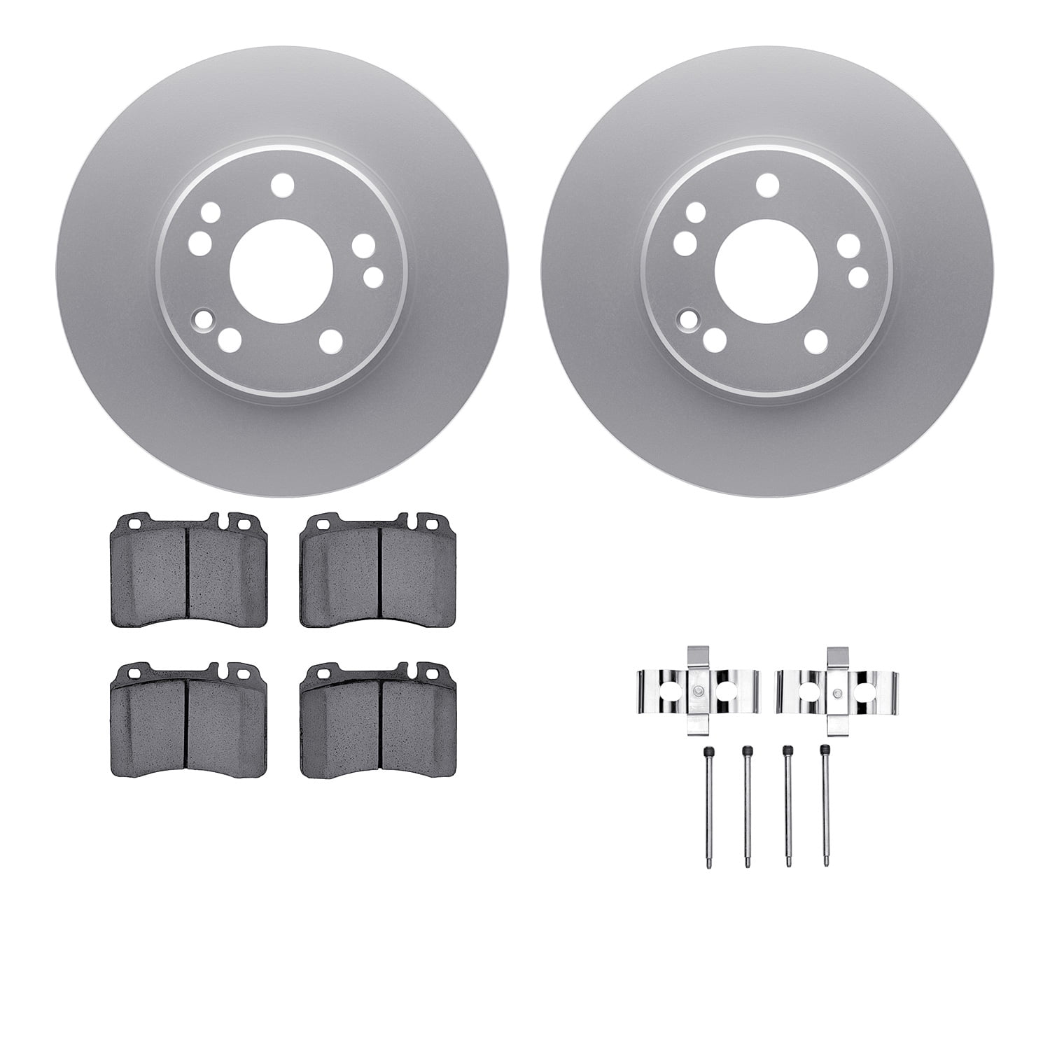 Dynamic Friction Company Front Geospec Brake Rotors with 5000 Euro Ceramic Brake Pads includes Hardware 4612-63015