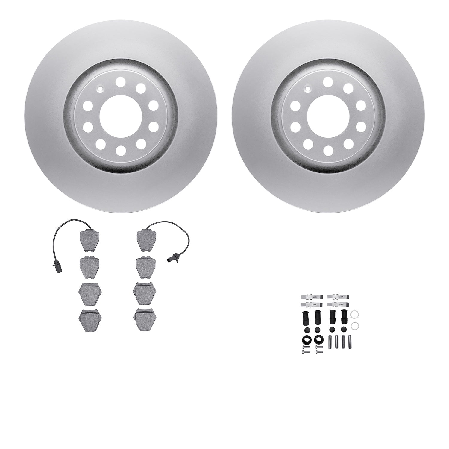Dynamic Friction Company Front Geospec Brake Rotors with 5000 Euro Ceramic Brake Pads includes Hardware 4612-73016