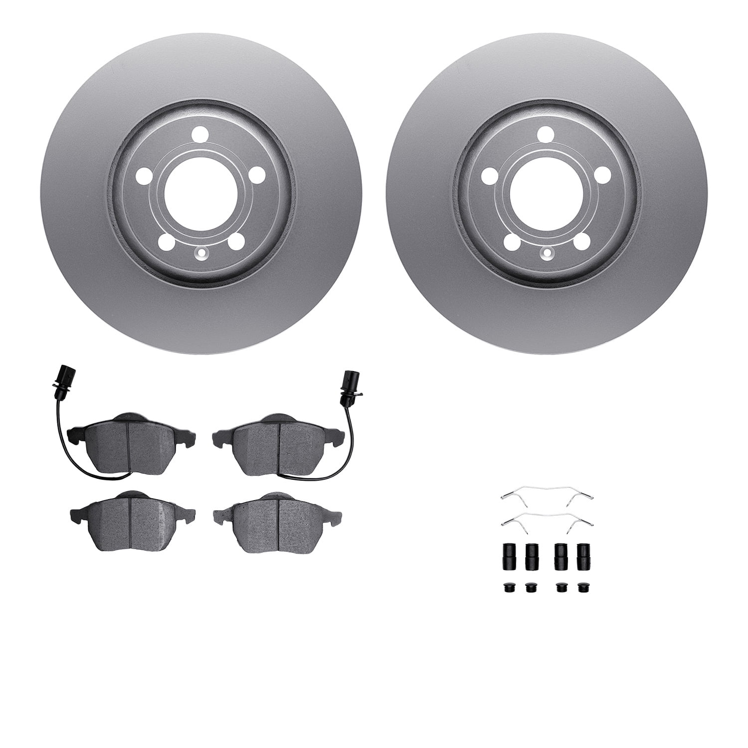 Dynamic Friction Company Front Geospec Brake Rotors with 5000 Euro Ceramic Brake Pads includes Hardware 4612-73026