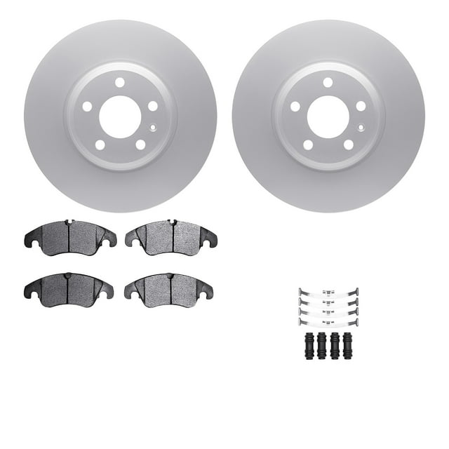 Dynamic Friction Company Front Geospec Brake Rotors with 5000 Euro Ceramic Brake Pads includes Hardware 4612-73035