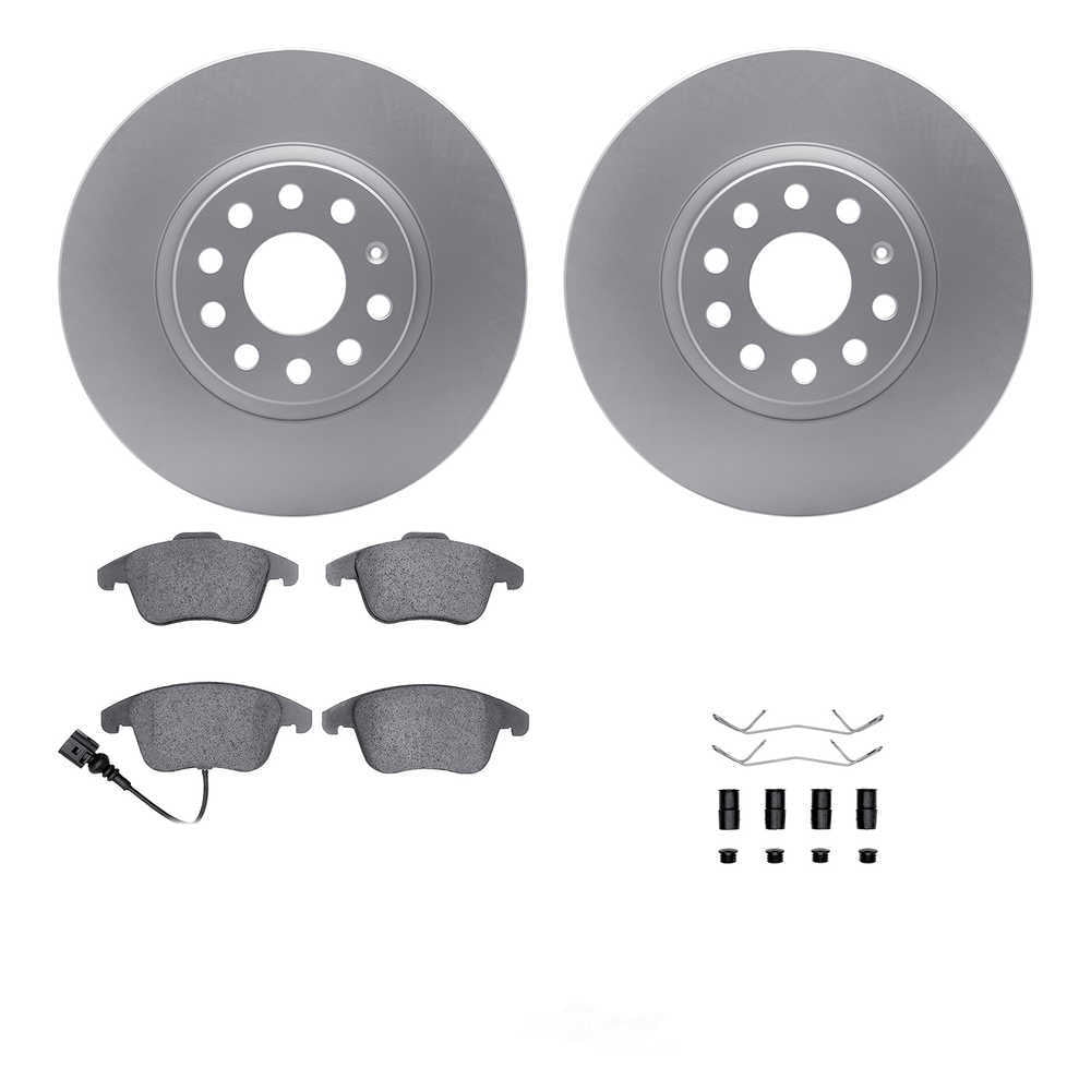 Dynamic Friction Company 4612-74036 DFC Geospec Rotors with EURO 5000 Ceramic Brake Pads includes